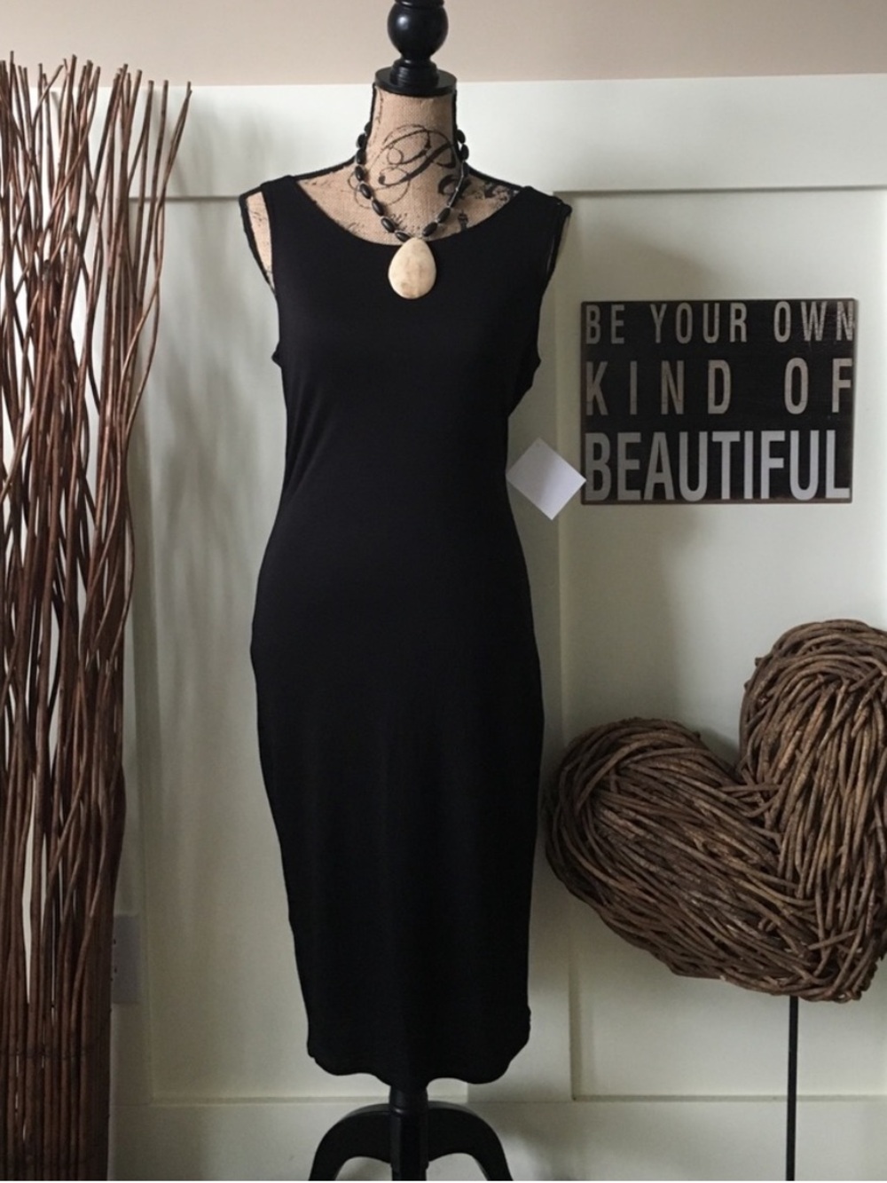 Black Tank Midi Dress Women’s Size Large